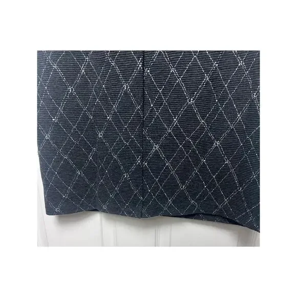 Lands' End Women's Windowpane Plaid Textured Stretch Sheath Dress Size 12 Petite - Picture 9 of 11